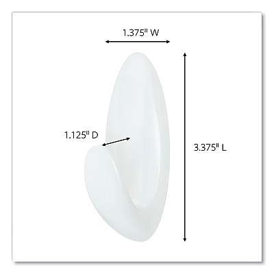 Command Medium Bath Hooks Value Pack, Plastic, White, 3 lb Capacity, 6 Hooks and 6 Strips (MMMBATH186ES)