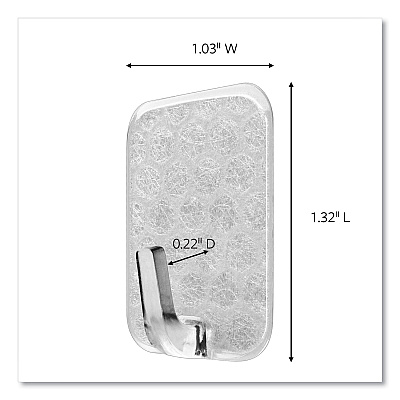 Command Adjustables Repositionable Mini Hooks, Plastic, White, 0.5 lb Capacity, 14 Hooks and 30 Strips (MMM17830CLR14ES)