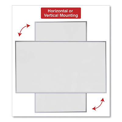 Universal Deluxe Melamine Dry Erase Board, 72 x 48, Melamine White Surface, Silver Anodized Aluminum Frame (UNV43626)