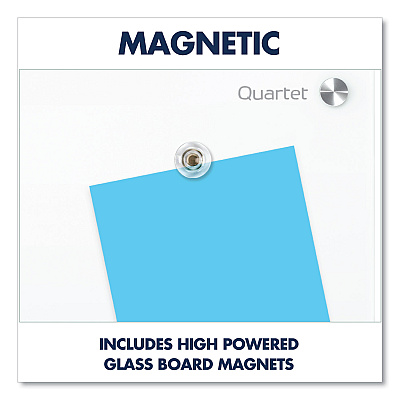 Quartet Brilliance Glass Dry-Erase Boards, 48 x 48, White Surface (QRTG24848W)