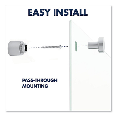 Quartet Brilliance Glass Dry-Erase Boards, 48 x 48, White Surface (QRTG24848W)