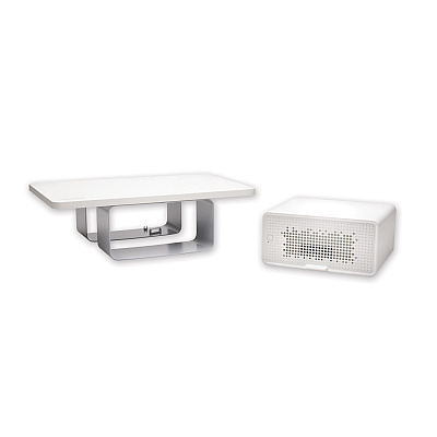 Kensington FreshView Wellness Monitor Stand with Air Purifier, For 27" Monitors, 22.5" x 11.5" x 5.4", White, Supports 200 lbs (KMW55460)