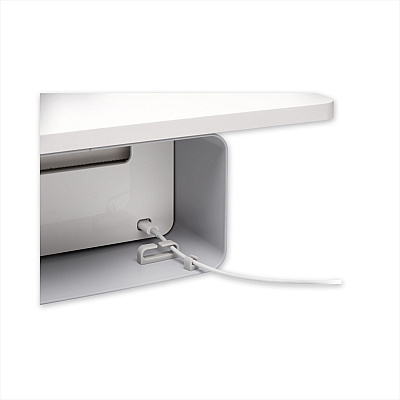 Kensington FreshView Wellness Monitor Stand with Air Purifier, For 27" Monitors, 22.5" x 11.5" x 5.4", White, Supports 200 lbs (KMW55460)
