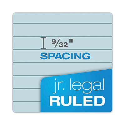TOPS Prism + Colored Writing Pads, Narrow Rule, 50 Pastel Blue 5 x 8 Sheets, 12/Pack (TOP63020)