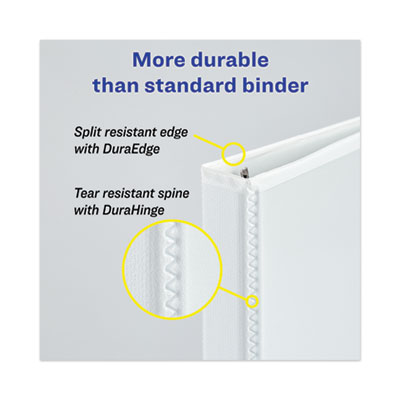 Avery Heavy-Duty View Binder with DuraHinge, One Touch EZD Rings/Extra-Wide Cover, 3 Ring, 1.5" Capacity, 11 x 8.5, White, (1319) (AVE01319)