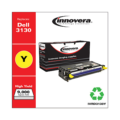 Innovera Remanufactured Yellow High-Yield Toner, Replacement for 330-1204, 9,000 Page-Yield (IVRD3130Y)
