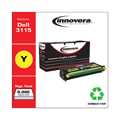 Innovera Remanufactured Yellow High-Yield Toner, Replacement for 310-8401, 8,000 Page-Yield (IVRD3115Y)