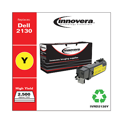 Innovera Remanufactured Yellow High-Yield Toner, Replacement for 330-1438, 2,500 Page-Yield (IVRD2130Y)