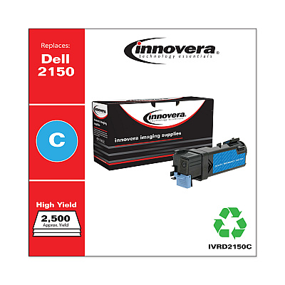 Innovera Remanufactured Cyan High-Yield Toner, Replacement for 331-0716, 2,500 Page-Yield (IVRD2150C)