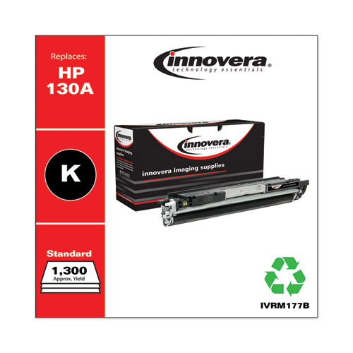 Innovera Remanufactured Black Toner, Replacement for 130A (CF350A), 1,300 Page-Yield (M177B)