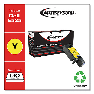 Innovera Remanufactured Yellow Toner, Replacement for 593-BBJW, 1,400 Page-Yield (IVRD525Y)