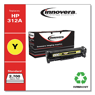 Innovera Remanufactured Yellow Toner, Replacement for 312A (CF382A), 2,700 Page-Yield (IVRM476Y)