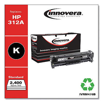 Innovera Remanufactured Black Toner, Replacement for 312A (CF380A), 2,400 Page-Yield (IVRM476B)
