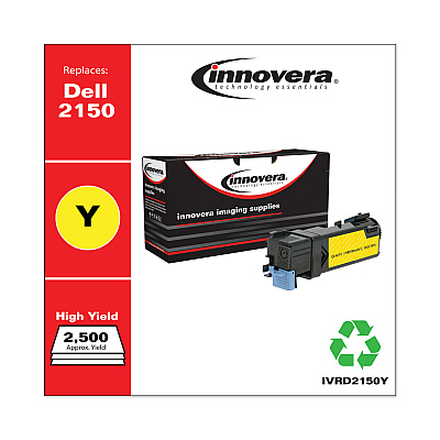 Innovera Remanufactured Yellow High-Yield Toner, Replacement for 331-0718, 2,500 Page-Yield (IVRD2150Y)