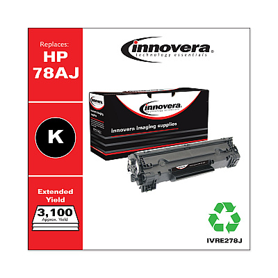 Innovera Remanufactured Black Extended-Yield Toner, Replacement for 78A (CE278AJ), 3,100 Page-Yield (IVRE278J)