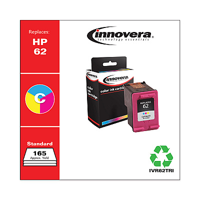 Innovera Remanufactured Tri-Color Ink, Replacement for 62 (C2P06AN), 165 Page-Yield (IVR62TRI)