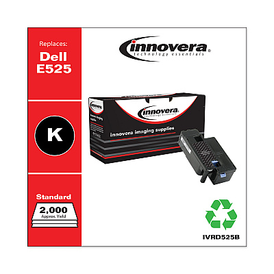 Innovera Remanufactured Black Toner, Replacement for 593-BBJX, 2,000 Page-Yield (IVRD525B)