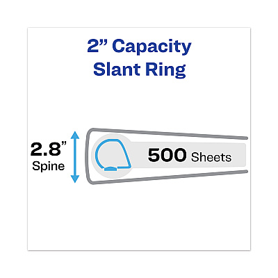 Avery Heavy-Duty View Binders, 3 Rings, 1.5" Capacity, 11 x 17, White (AVE72125)