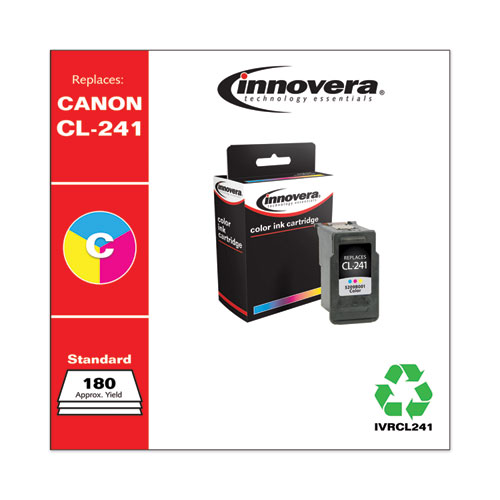 Innovera Remanufactured Tri-Color Ink, Replacement for CL-241 (5209B001), 180 Page-Yield