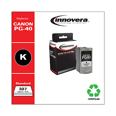 Innovera Remanufactured Black Ink, Replacement for PG-40 (0615B002), 327 Page-Yield
