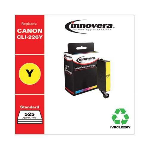 Innovera Remanufactured Yellow Ink, Replacement for CLI-226 (4549B001AA), 525 Page-Yield (CLI226Y)