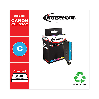 Innovera Remanufactured Cyan Ink, Replacement for CLI-226 (4547B001AA), 530 Page-Yield (IVRCLI226C)