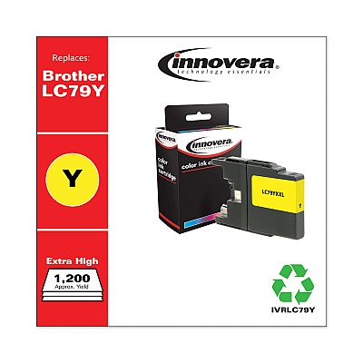 Innovera Remanufactured Yellow Extra High-Yield Ink, Replacement for LC79Y, 1,200 Page-Yield