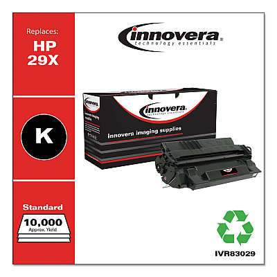 Innovera Remanufactured Black High-Yield Toner, Replacement for 29X (C4129X), 10,000 Page-Yield (IVR83029)