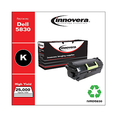 Innovera Remanufactured Black High-Yield Toner, Replacement for 593-BBYR, 25,000 Page-Yield (IVRD5830)