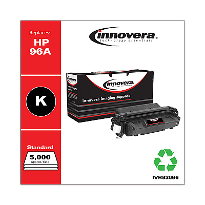 Innovera Remanufactured Black Toner, Replacement for 96A (C4096A), 5,000 Page-Yield (IVR83096)