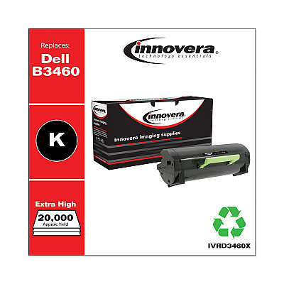 Innovera Remanufactured Black Extra High-Yield Toner, Replacement for 331-9808, 20,000 Page-Yield (IVRD3460X)