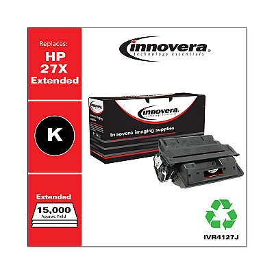 Innovera Remanufactured Black Extended-Yield Toner, Replacement for 27X (C4127XJ), 15,000 Page-Yield (IVR4127J)