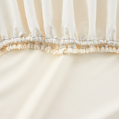 Host & Home Microfiber Fitted Sheets - Queen - Ivory W/ Blue Hem, Case Of 24 (MFS-608012-IV)