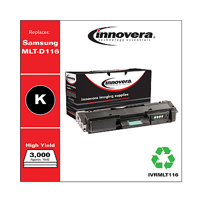 Innovera Remanufactured Black Toner, Replacement for MLT-D116L, 3,000 Page-Yield (IVRMLT116)