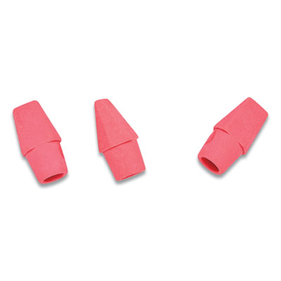 Dixon Wedge Cap Erasers, For Pencil Marks, Pink, 144/Box (DIX34500)