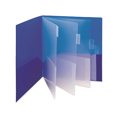 Smead Poly Ten-Pocket Subject Folder, 500-Sheet Capacity, 11 x 8.5, Assorted Cover Colors, 2/Pack (SMD89204)