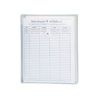 Smead Poly String and Button Interoffice Envelopes, Open-End (Vertical), 9.75 x 11.63, Clear, 5/Pack (SMD89540)