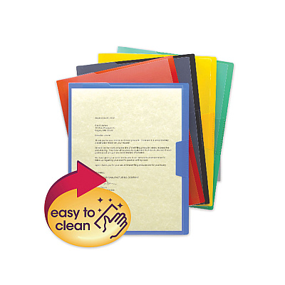 Smead Organized Up Poly Opaque Project Jackets, Letter Size, Assorted Colors, 5/Pack (SMD85740)