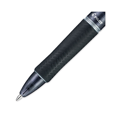 Pilot Acroball Colors Advanced Ink Hybrid Gel Pen, Retractable, Medium 1 mm, Black Ink, Smoke/Black Barrel, Dozen (PIL31810)