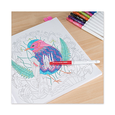 Pilot FriXion Colors Erasable Porous Point Pen, Stick, Bold 2.5 mm, Six Assorted Artistic Ink and Barrel Colors, 6/Pack (PIL44154)