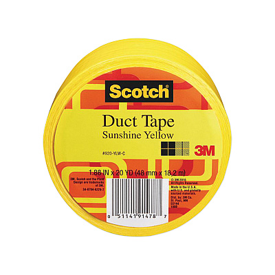 Scotch Duct Tape, 1.88" x 20 yds, Sunshine Yellow (MMM70005058196)