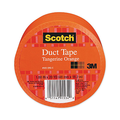 Scotch Duct Tape, 1.88" x 20 yds, Tangerine Orange (MMM70005059285)