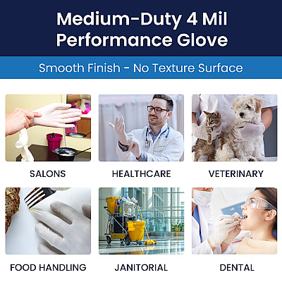 Vitex Synthetic Vinyl Powder Free 4 Mil Exam Gloves Beige Xl, Case Of 900 (VTX998)
