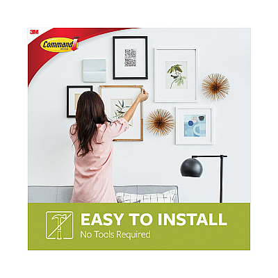 Command Universal Picture Hanger, Large, Silver, 5 lb Capacity, 1 Hanger and 4 Strips (MMM70006903739)