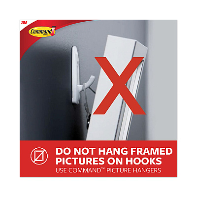 Command Universal Picture Hanger, Large, Silver, 5 lb Capacity, 1 Hanger and 4 Strips (MMM70006903739)
