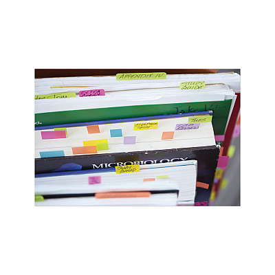 Post-it Flags 0.94" Wide Flags with Dispenser, Bright Blue, Bright Green, Purple, 60 Flags (MMM70071493244)