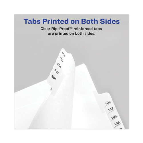 Avery-Style Preprinted Legal Bottom Tab Divider, 26-Tab, Exhibit K, 11 x 8.5, White, 25/PK (11950)