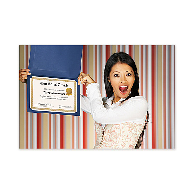 Great Papers Foil Border Certificates, 8.5 x 11, Ivory/Gold with Braided Gold Border, 12/Pack (COS936060)