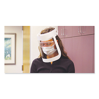 SCT Face Shield, 20.5 to 26.13 x 10.69, One Size Fits All, Clear/White, 225/Carton (GN151SHLD100)