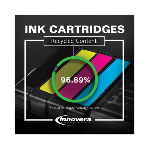 Innovera Remanufactured Black High-Yield Ink, Replacement for 63XL (F6U64AN), 480 Page-Yield (63XLB)